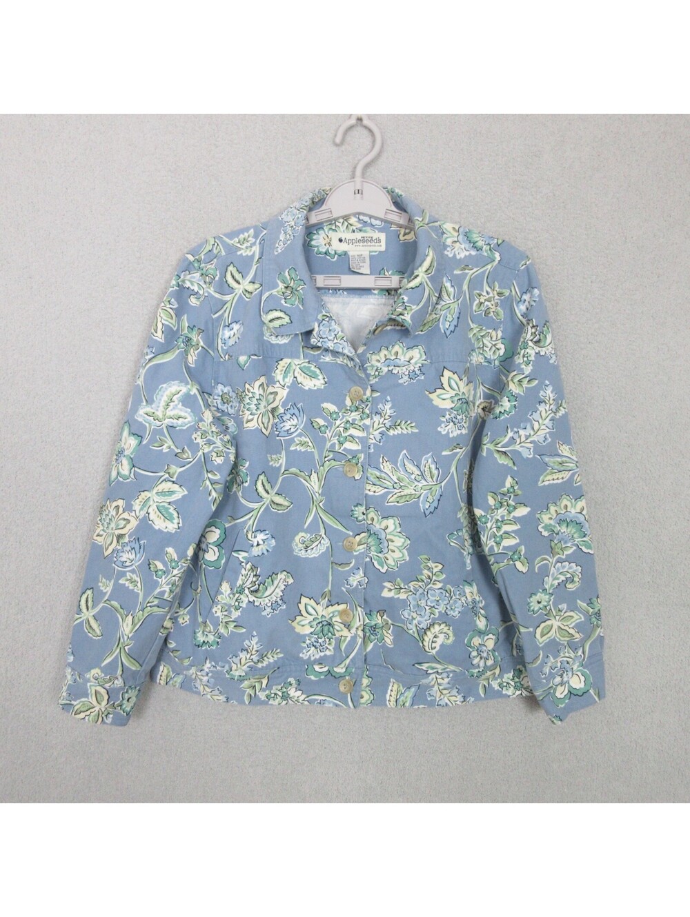 Appleseed’s Floral Print Cotton Twill Jacket Size 16P